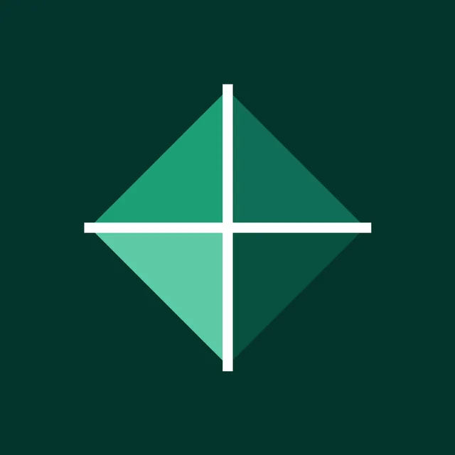 Tessera logo — a diamond of four green tiles